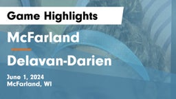 McFarland  vs Delavan-Darien  Game Highlights - June 1, 2024