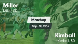 Matchup: Miller vs. Kimball  2016