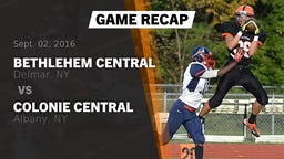 Recap: Bethlehem Central  vs. Colonie Central  2016