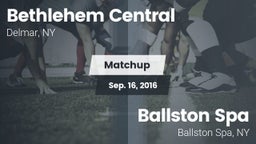 Matchup: Bethlehem Central vs. Ballston Spa  2016