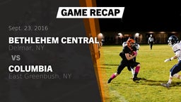 Recap: Bethlehem Central  vs. Columbia  2016