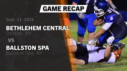 Recap: Bethlehem Central  vs. Ballston Spa  2015