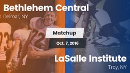 Matchup: Bethlehem Central vs. LaSalle Institute  2016