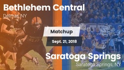 Matchup: Bethlehem Central vs. Saratoga Springs  2018