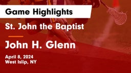 St. John the Baptist  vs John H. Glenn  Game Highlights - April 8, 2024