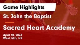 St. John the Baptist  vs Sacred Heart Academy Game Highlights - April 10, 2024