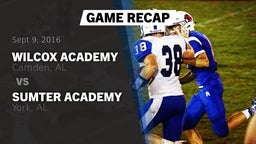 Recap: Wilcox Academy  vs. Sumter Academy  2016