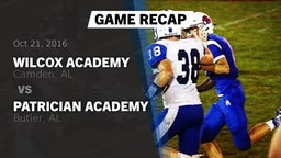 Recap: Wilcox Academy  vs. Patrician Academy  2016