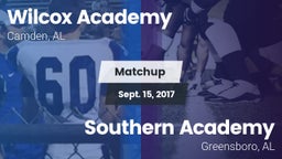 Matchup: Wilcox Academy vs. Southern Academy  2017