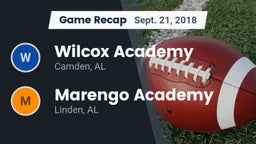 Recap: Wilcox Academy  vs. Marengo Academy  2018