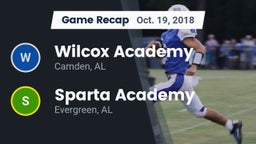 Recap: Wilcox Academy  vs. Sparta Academy  2018