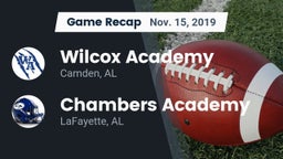 Recap: Wilcox Academy  vs. Chambers Academy  2019