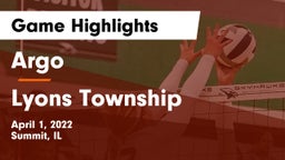 Argo  vs Lyons Township  Game Highlights - April 1, 2022