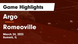 Argo  vs Romeoville  Game Highlights - March 24, 2023