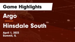 Argo  vs Hinsdale South  Game Highlights - April 1, 2023