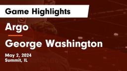 Argo  vs George Washington Game Highlights - May 2, 2024