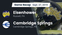 Recap: Eisenhower  vs. Cambridge Springs  2019