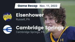 Recap: Eisenhower  vs. Cambridge Springs  2022