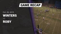 Recap: Winters  vs. Roby  2015