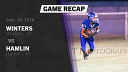 Recap: Winters  vs. Hamlin  2016