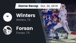 Recap: Winters  vs. Forsan  2018