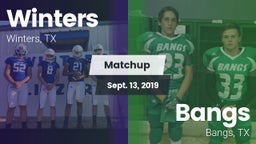 Matchup: Winters vs. Bangs  2019