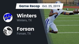 Recap: Winters  vs. Forsan  2019