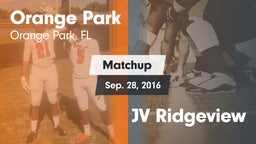 Matchup: Orange Park vs. JV Ridgeview  2016