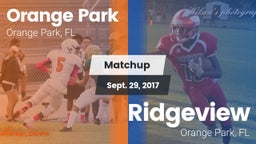 Matchup: Orange Park vs. Ridgeview  2017