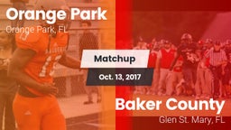 Matchup: Orange Park vs. Baker County  2017