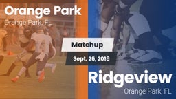 Matchup: Orange Park vs. Ridgeview  2018