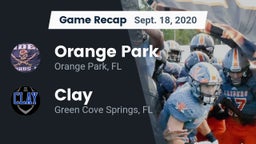 Recap: Orange Park  vs. Clay  2020