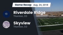 Recap: Riverdale Ridge vs. Skyview  2018