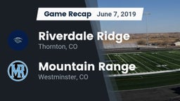 Recap: Riverdale Ridge vs. Mountain Range  2019