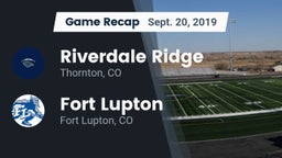 Recap: Riverdale Ridge vs. Fort Lupton  2019