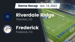 Recap: Riverdale Ridge  vs. Frederick  2022