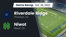 Recap: Riverdale Ridge  vs. Niwot  2022