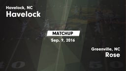 Matchup: Havelock vs. Rose  2016