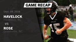 Recap: Havelock  vs. Rose  2016