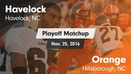 Matchup: Havelock vs. Orange  2016