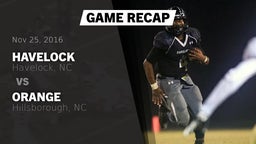 Recap: Havelock  vs. Orange  2016