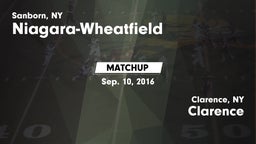 Matchup: Niagara-Wheatfield vs. Clarence  2016