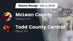 Recap: McLean County  vs. Todd County Central  2018