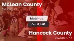 Matchup: McLean County vs. Hancock County  2018