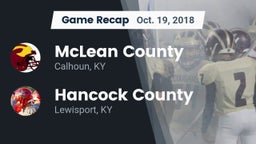 Recap: McLean County  vs. Hancock County  2018