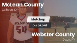 Matchup: McLean County vs. Webster County  2018