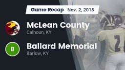Recap: McLean County  vs. Ballard Memorial  2018
