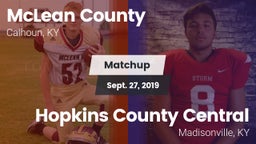 Matchup: McLean County vs. Hopkins County Central  2019