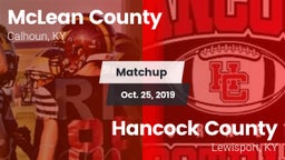 Matchup: McLean County vs. Hancock County  2019