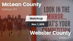 Matchup: McLean County vs. Webster County  2019